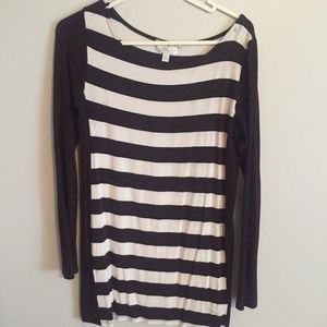 Pea in the Pod Striped Long Sleeve Maternity Top